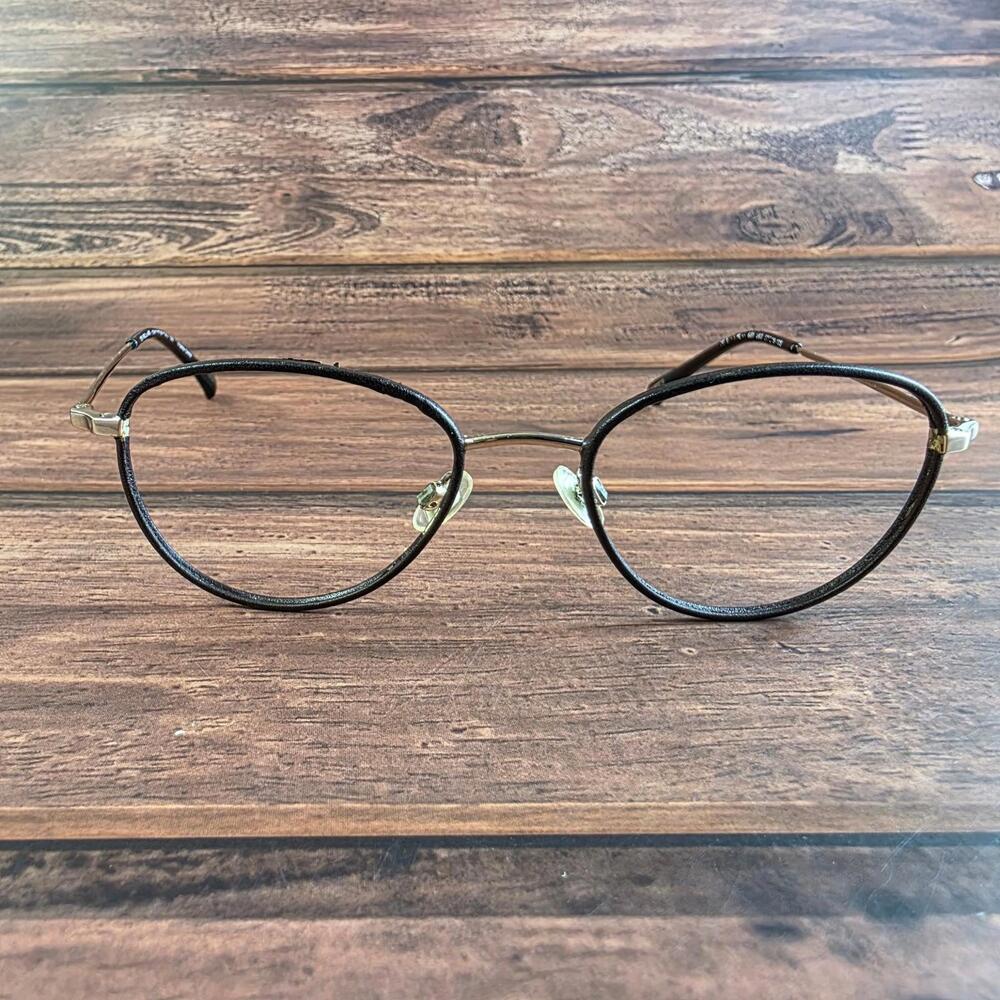Kliik Denmark Women's Eyeglasses Brown Round Metal Frame 50-18-135 FRAMES ONLY